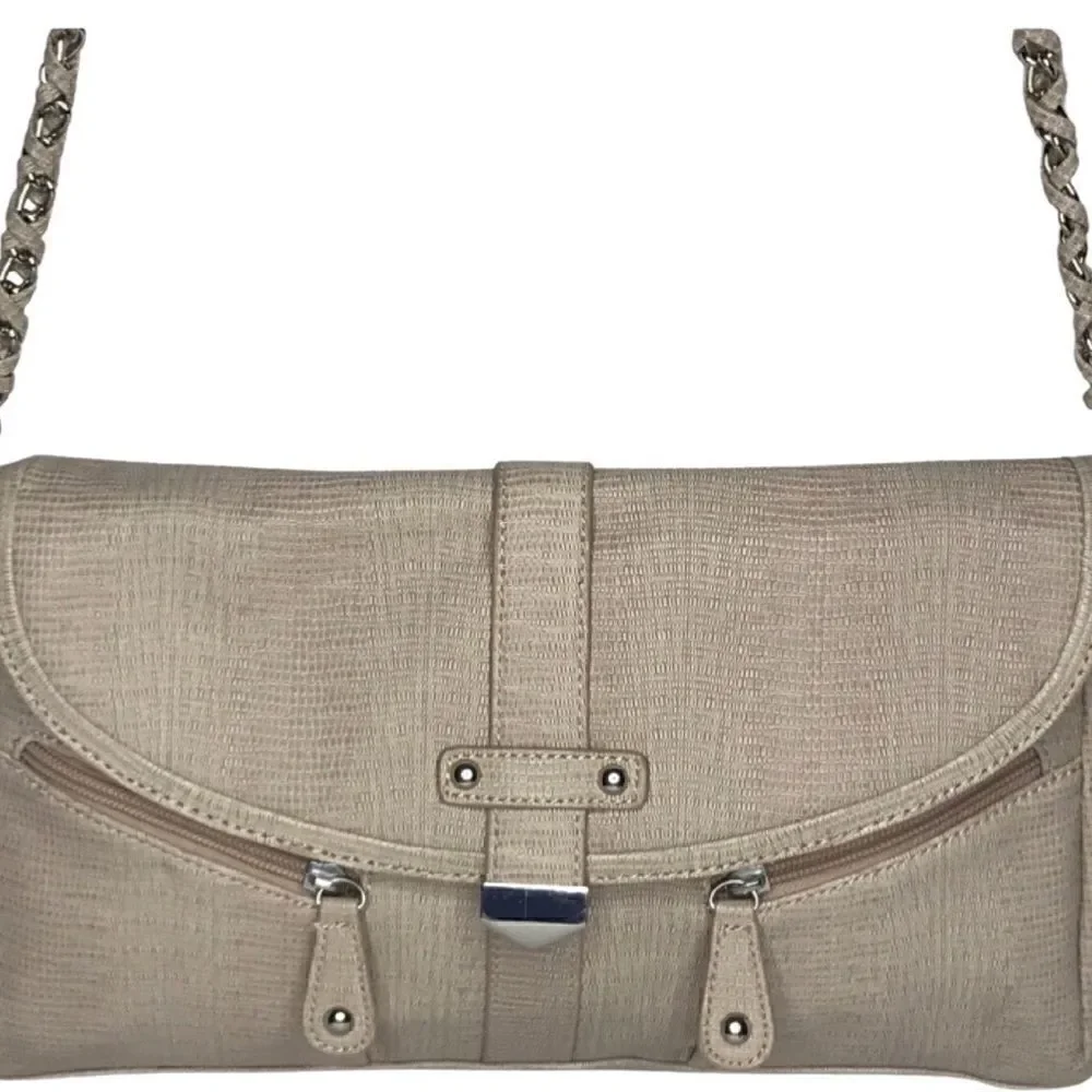 Chico’s Beige Textured Crossbody Shoulder Bag